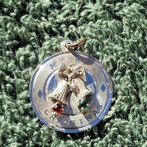 Antique Christmas Sterling Silver Charm/Pendant